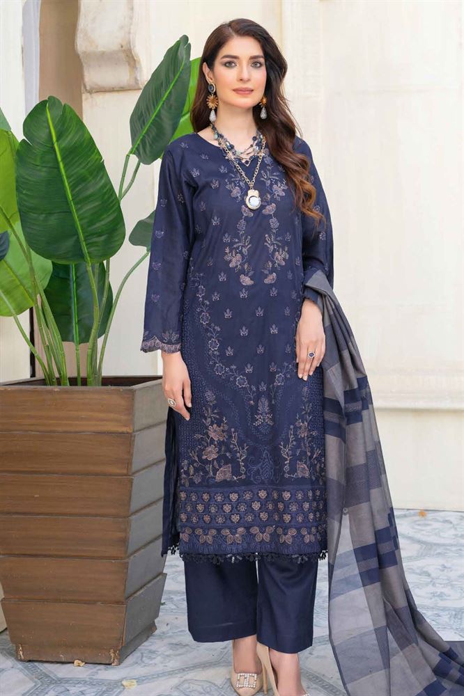 Meharma Vol-1 3pc Unstitched Embroidered Apparel - Delicate Embellishments for Refined Style