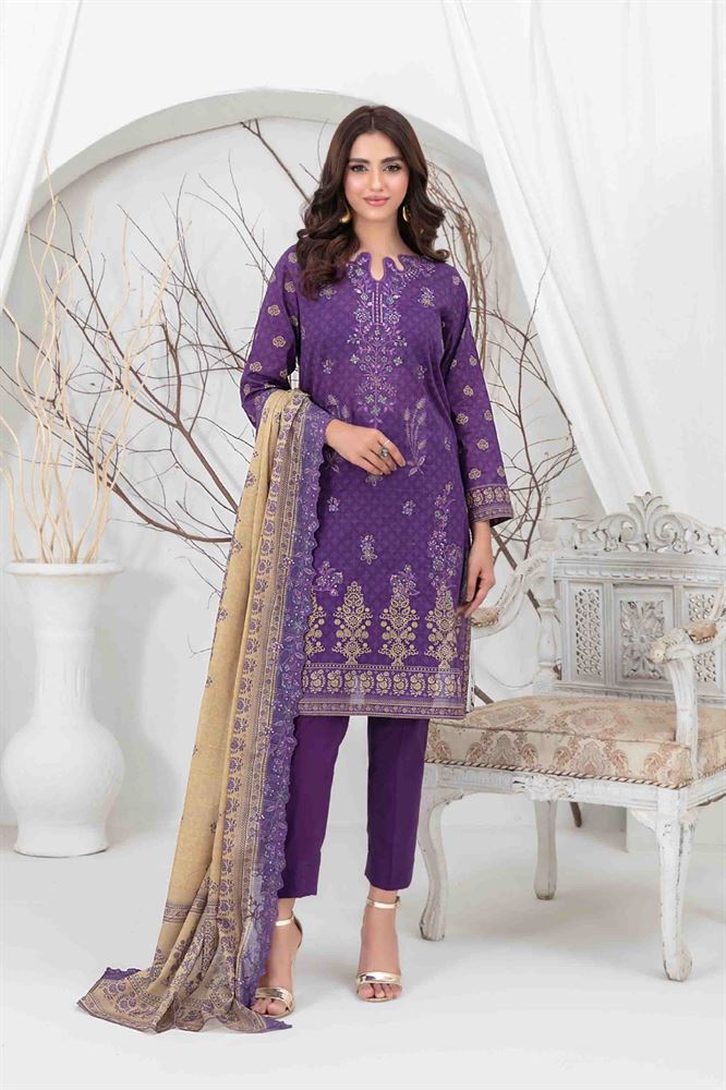 Lamiyah 3pc Unstitched Collection - Contemporary Chic