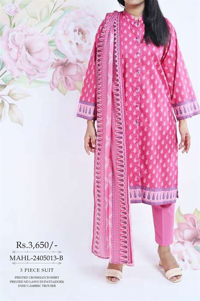 Mizaj Summer 3pc Embroidered Fabric - Artistry in Every Thread