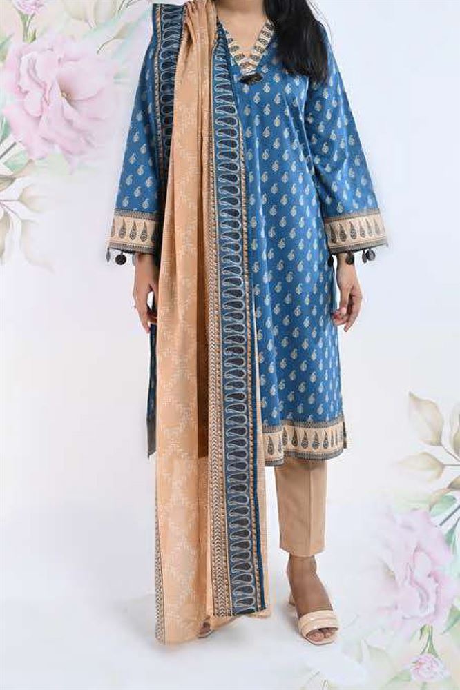 Mizaj Summer 3pc Gharara Suit - Fusion of Summer Comfort and Style