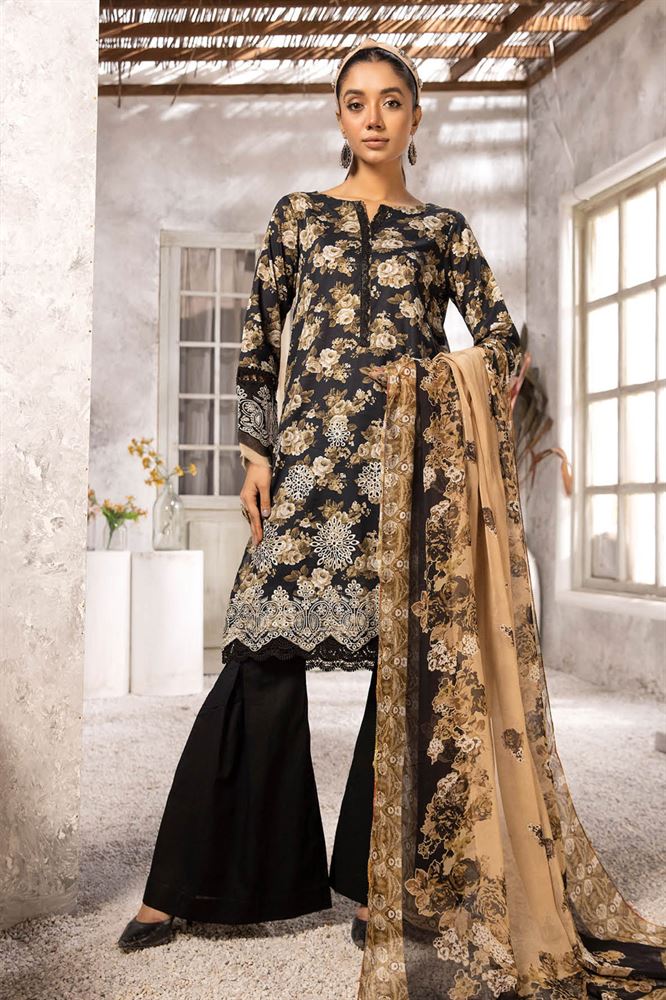 Gauhar 3pc Embroidered Fabric - Artistry in Every Thread