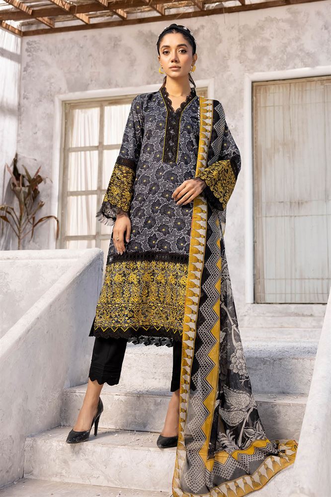 Gauhar 3pc Gharara Suit - Fusion of Comfort and Style