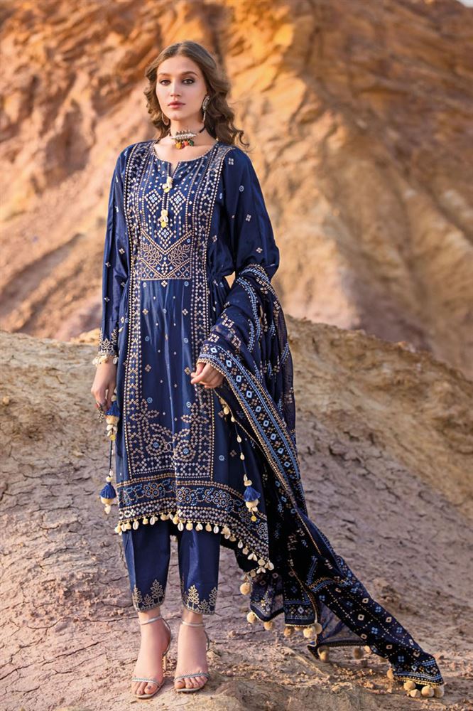 Chic Chunari 24 Women's Unstitched Suit - Fusion of Tradition and Modernity