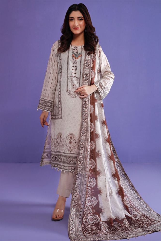 Rameen 3Pc Unstitched Collection - Embroidered Beauty - Ethnic Fashion