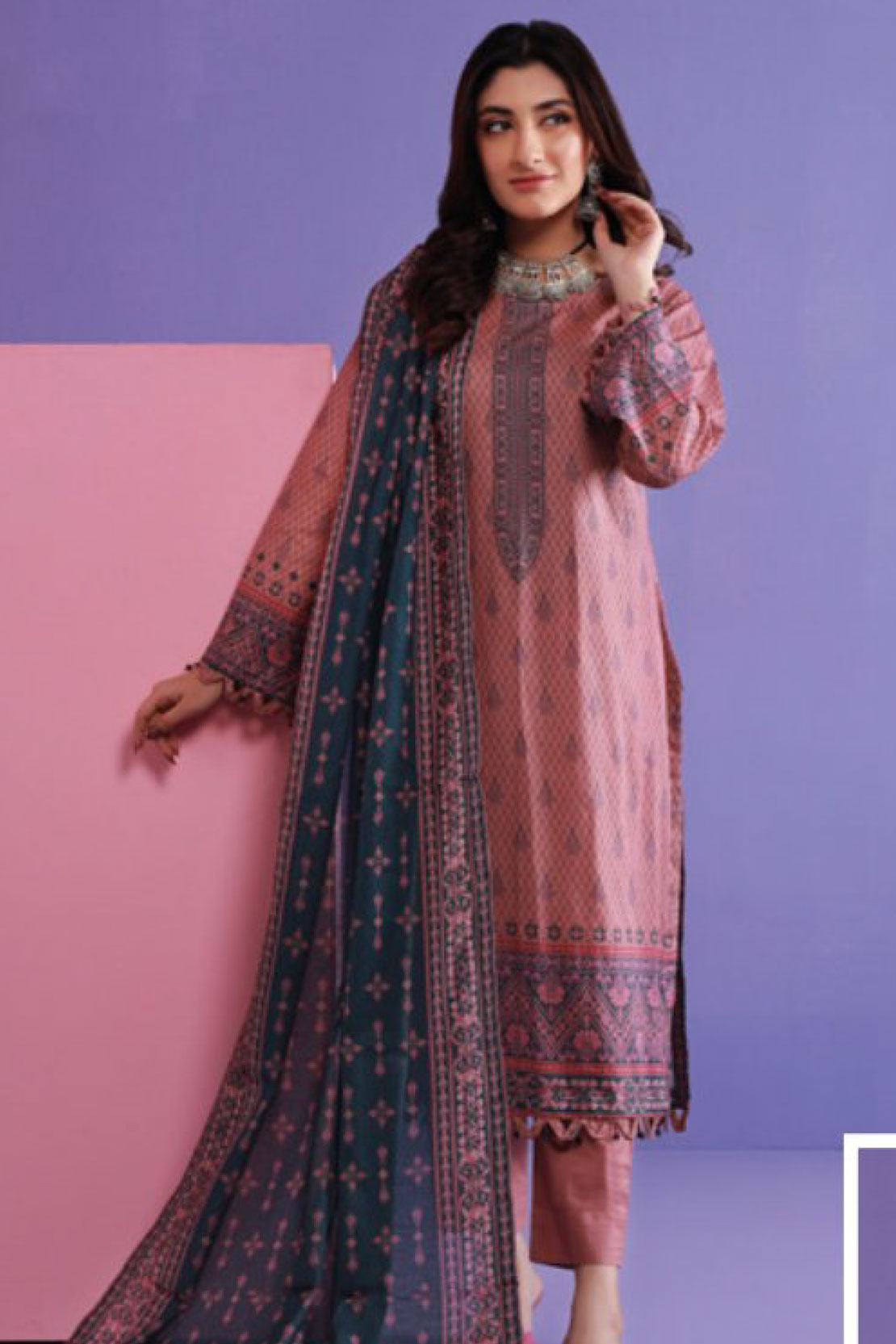 Rameen 3Pc Unstitched Collection - Embroidered Beauty - Ethnic Fashion