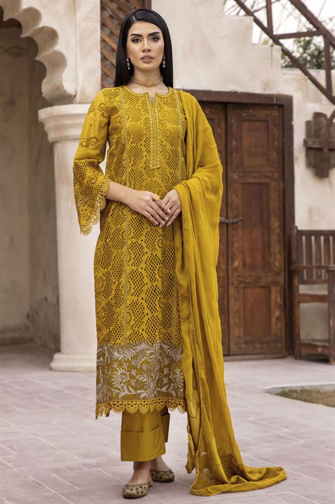 Jabeen 4pc Embroidered Fabric - Artistry in Every Thread