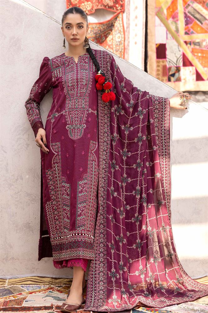 Basar 3pc Unstitched Collection - Vibrant Ethnic Patterns