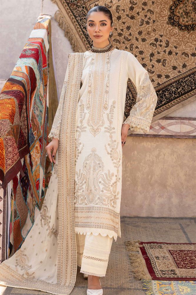 Basar 3pc Unstitched Collection - Elegant Floral Design