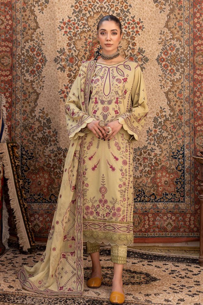 Basar 3pc Unstitched Collection - Exquisite Embroidery Details