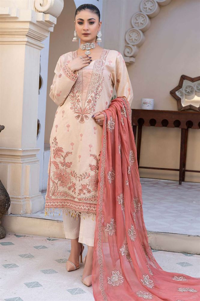 Nikhar 3pc Unstitched Collection - Embrace Timeless Elegance