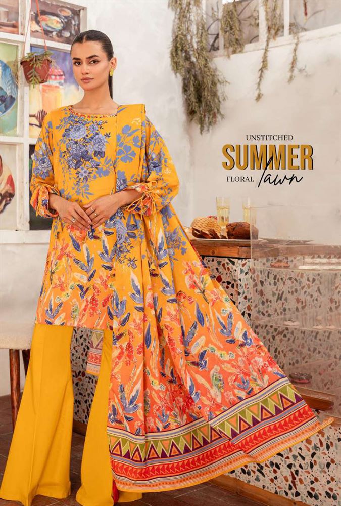 Aimal Vol-1 Unstitched Suit Set - Vibrant Ethnic Wear