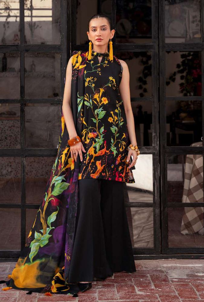 Aimal Vol-1 Unstitched Dress Material - Cultural Charm