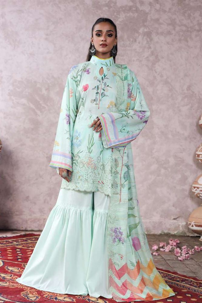 Mishaal 3Pc Vol-10 Unstitched Collection - Intricate Embroidery and Detailing