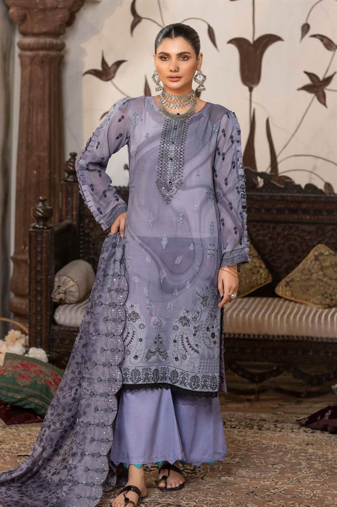 Noor e Jahan 3pc Unstitched Vol-1 Collection - Regal Elegance in Rich Jewel Tones