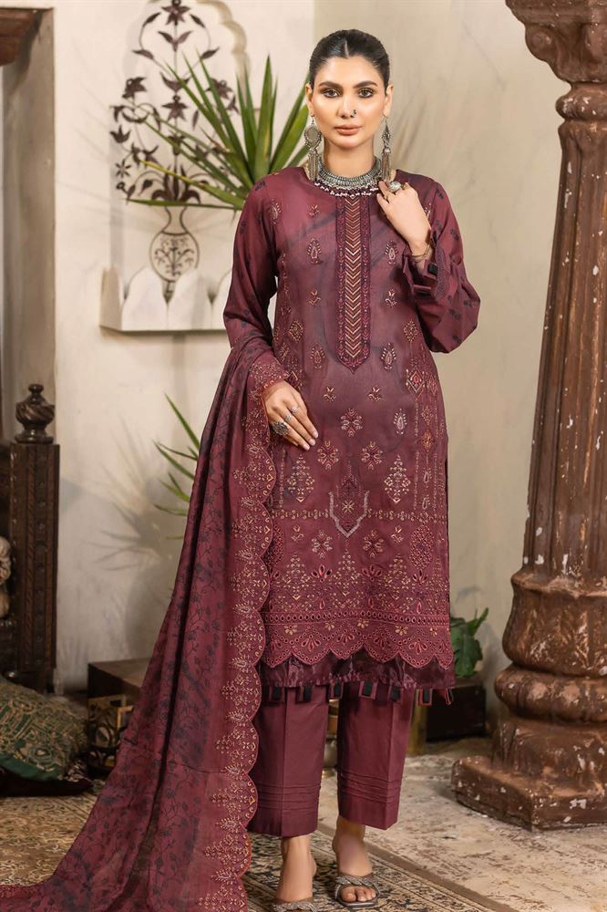 Noor e Jahan Vol-1 - Unstitched Fabrics with Detailed Embroidery