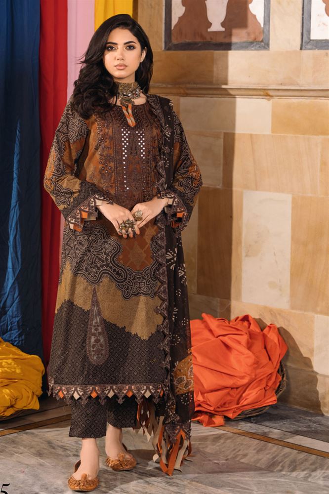 Chunri Inspired Unstitched Suit - Elegance Redefined