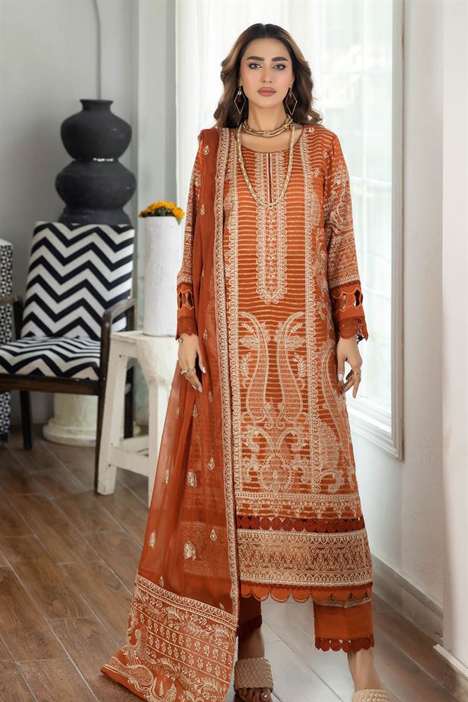 Jahan Ara Salwar Suit Material - Ethnic Elegance Unleashed