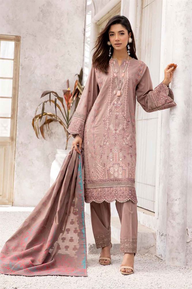 Muraad Unstitched 3pc Collection - Elegant Floral Design