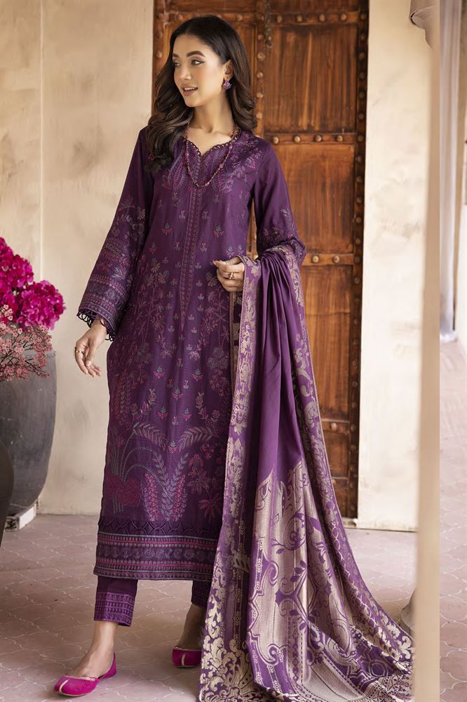 Dashat 3pc Unstitched Suit - Command Attention with Striking Style