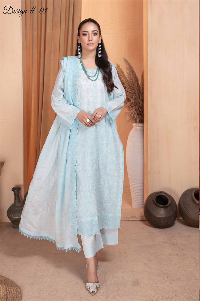Saqafat 3Pc Unstitch Vol-1 Collection - Cultural Elegance