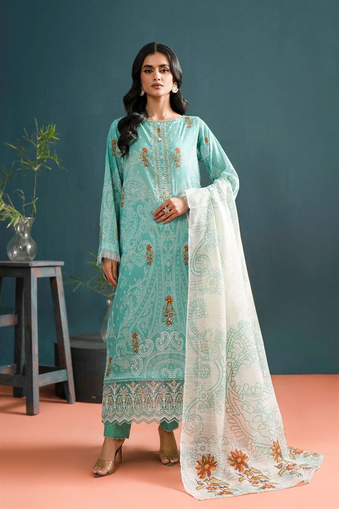Premium Unstitched Fabrics - Gull Bano 3Pc Ensemble
