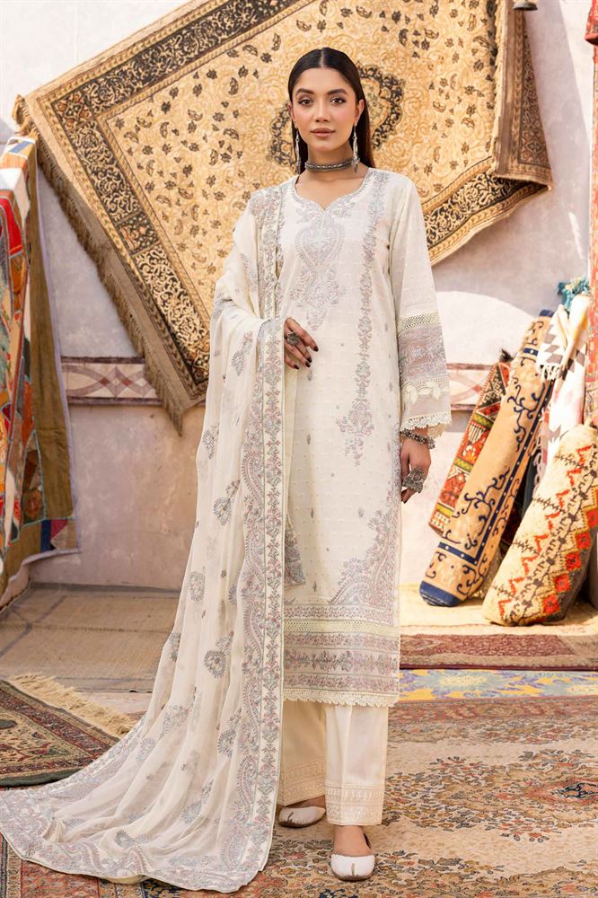 Khalq 3pc Unstitched Collection - Embrace Elegance with Every Ensemble