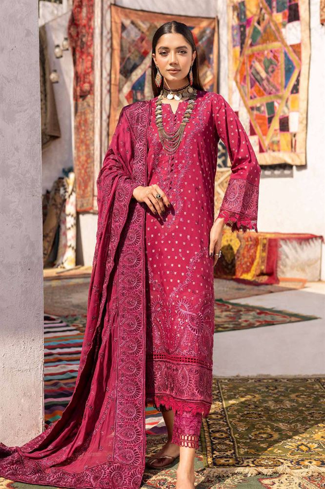 Khalq 3pc Unstitched Suit - Versatile Elegance for Every Event